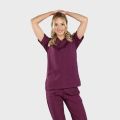 Plum Classic Surgical Collar Scrubs Suit (Thin Fabric)