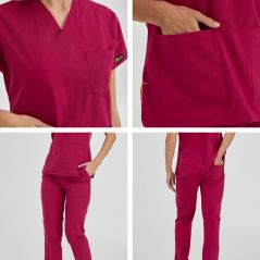 Sour Cherry Dr Greys Terikoton Suit (Thin Fabric)