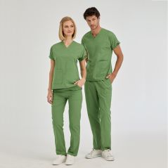 Pistachio Green Dr Greys Tericoton Suit (Thin Fabric)