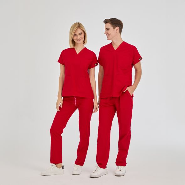 Red Dr Greys Tericoton Suit (Thin Fabric)