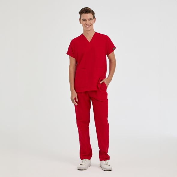 Red Dr Greys Tericoton Suit (Thin Fabric)