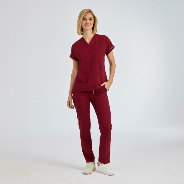 Burgundy Dr Greys Tericoton Suit (Thin Fabric)