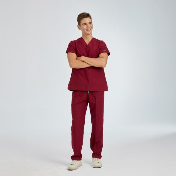 Burgundy Dr Greys Tericoton Suit (Thin Fabric)